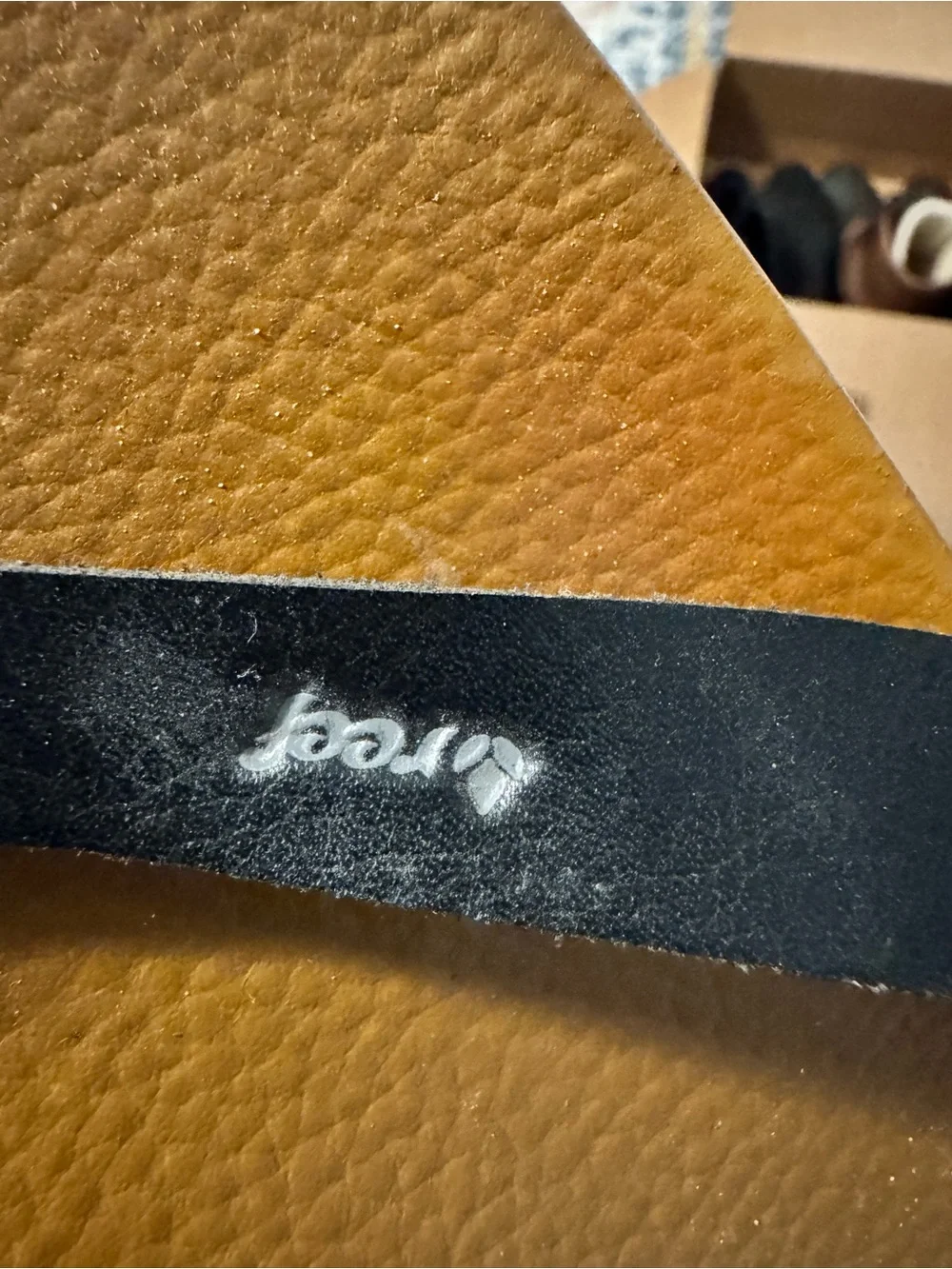 Women’s Reef Brown Footbed Flip Flops with Black Straps 10